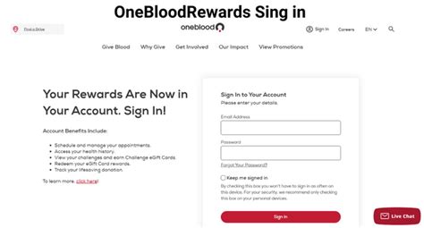 Find a donation location near you. . Onebloodrewards login